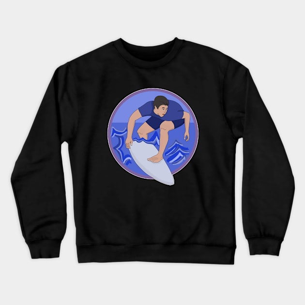 Surfing Crewneck Sweatshirt by DiegoCarvalho